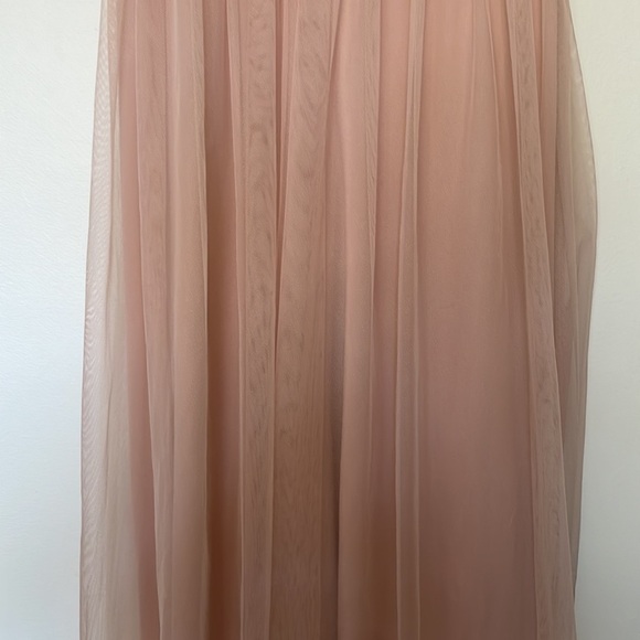 Marina | Plus Size 14 Embellished Beaded Sequin Art Deco Pleat Skirt Mesh Gown - Picture 7 of 16